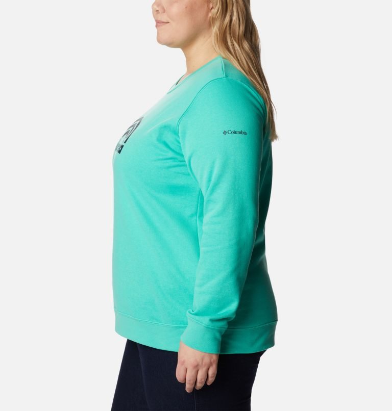 Women's Columbia Trek Graphic Crew Sweatshirts Turquoise | Plus Size CA-V81L6